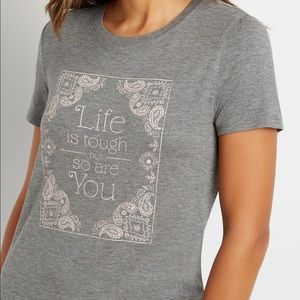 Heather Gray Life Is Tough Graphic Tee